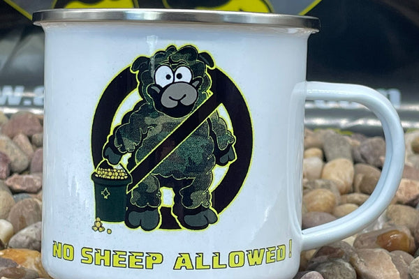 ACP 'No Sheep' enamel mug